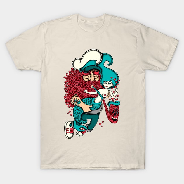 Sailor Mermaid Love T-Shirt by Copenhagen Poster